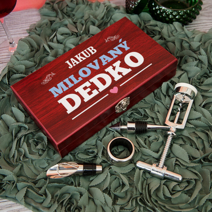Milovaný dedko -Súprava na víno