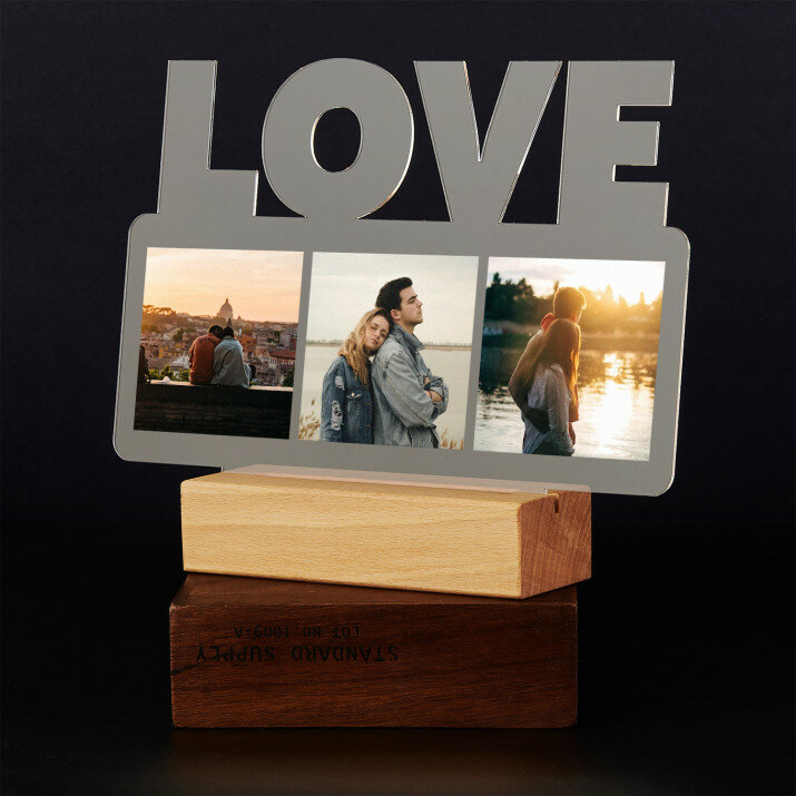 3 fotografie z lásky - Tlač na akrylové sklo led LOVE