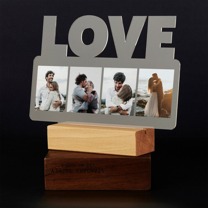 4 fotografie z lásky - Tlač na akrylové sklo led LOVE