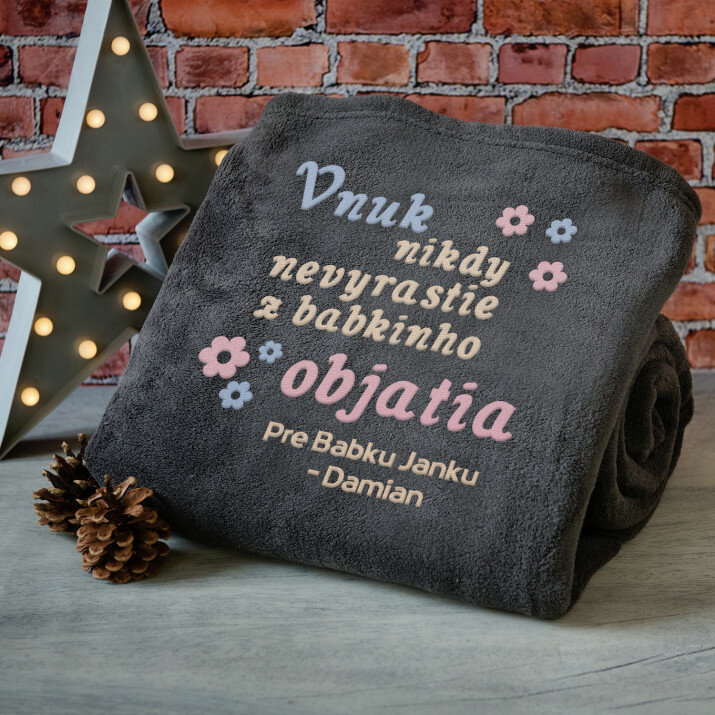 Babička - Deka s výšivkou 