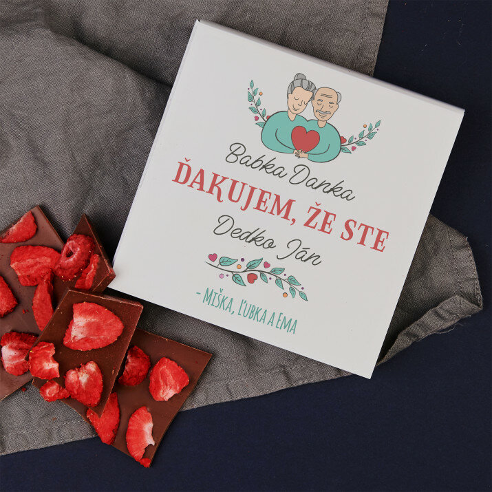 Babka dedko ďakujem - Čokoláda s jahodami