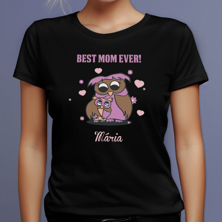 Best mom ever - Čierne dámske tričko