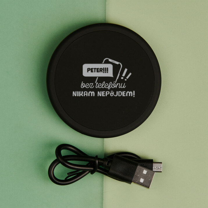 Bez telefónu nepôjdem - Indukčná nabíjačka s podsvietením