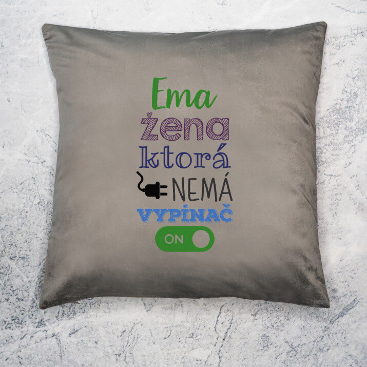 Bez vypínača - Dekoračný vankúš