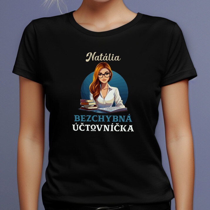 Bezchybná účtovníčka - Čierne dámske tričko