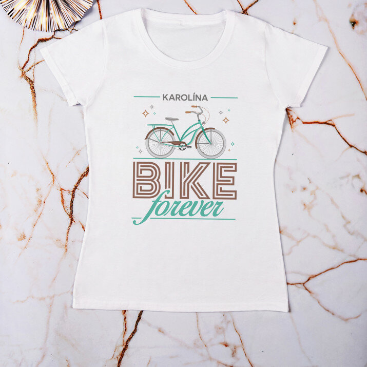 Bike forever - Dámske tričko s potlačou