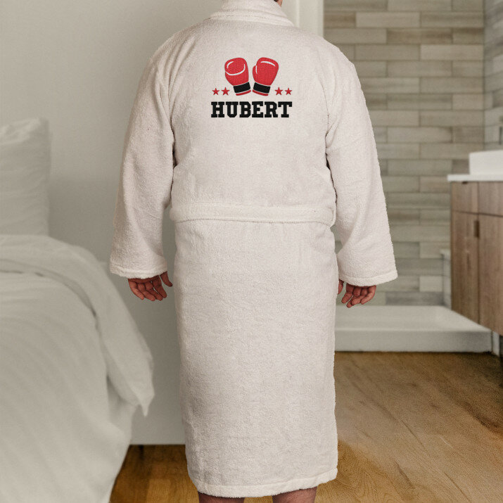 Boxer - Biely pánsky župan