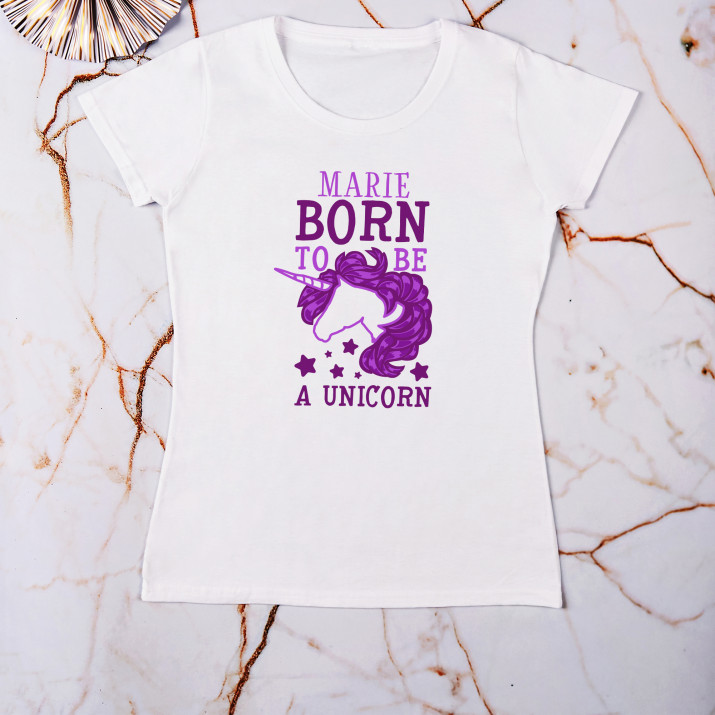 Born to be a unicorn - Dámske tričko s potlačou