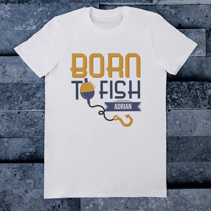 Born to fish - Pánske tričko s potlačou