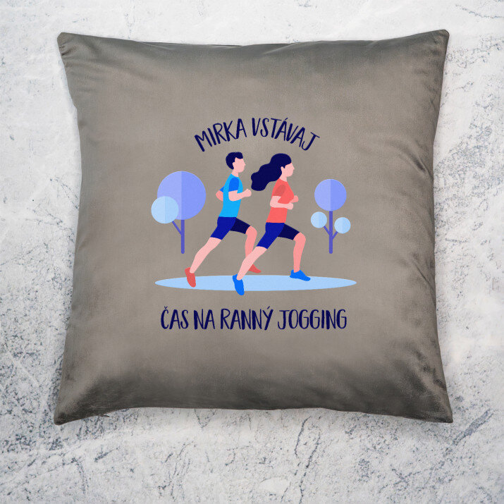 Čas na jogging - Dekoračný vankúš