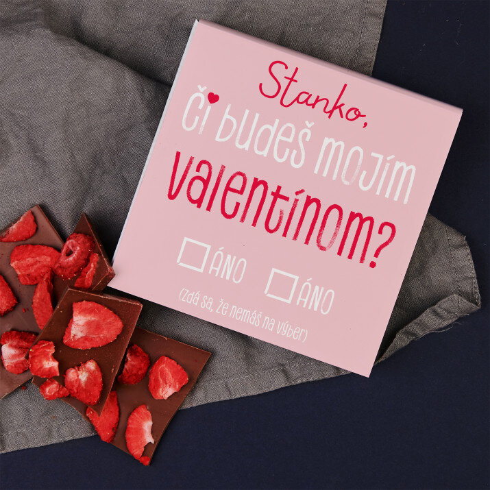 či budeš mojím valentínom - Čokoláda s jahodami