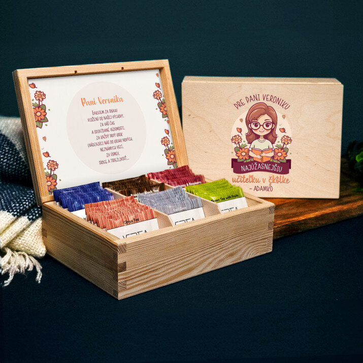 Pre najúžasnejšiu učiteľku v škôlke - Sada čajov v krabičke