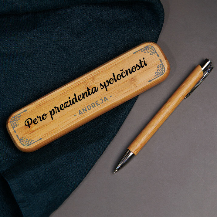 Pero prezidenta spoločnosti - Pero v drevenom puzdre