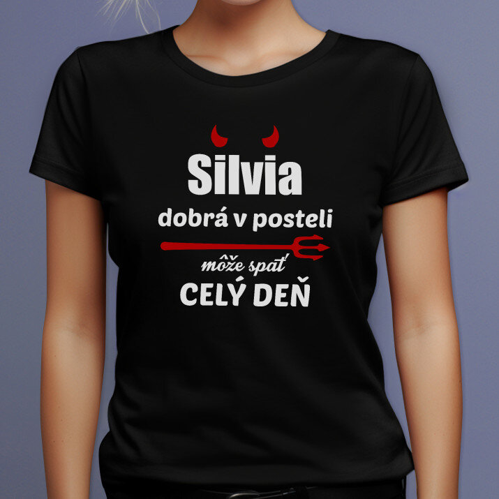 Dobrá v posteli - Čierne dámske tričko