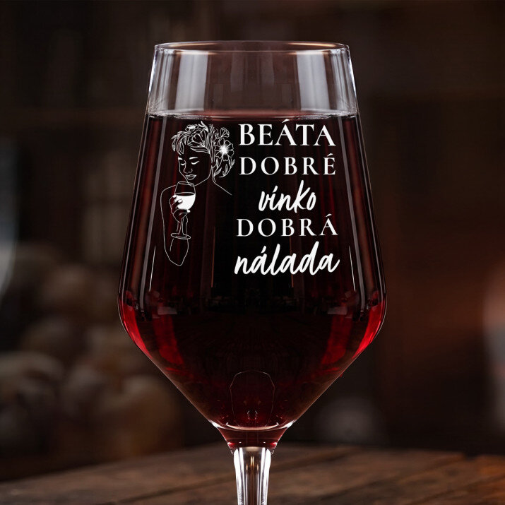 Dobré vínko dobrá nálada - Veľký pohár na víno