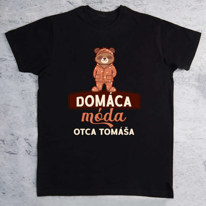 Domáca móda - Pánske čierne tričko