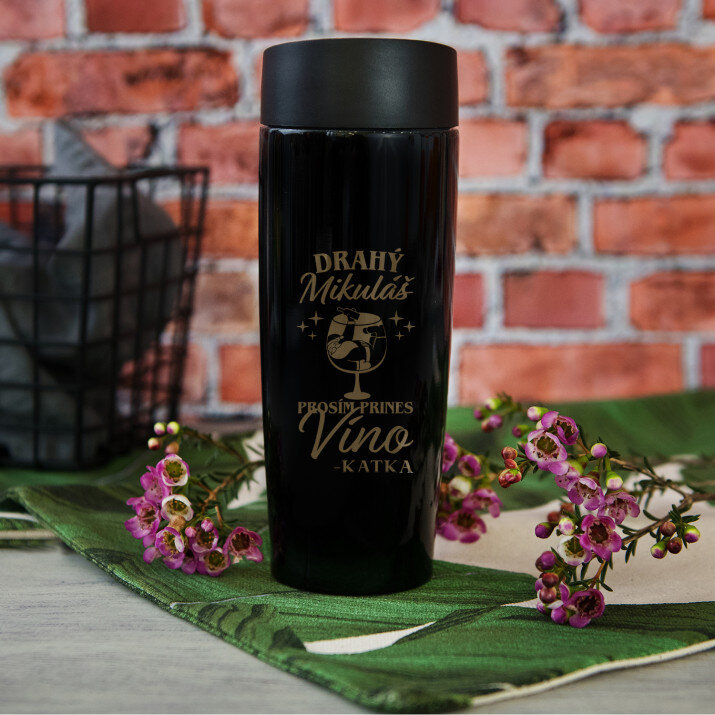 Drahý Mikuláš prines víno - Termohrnček