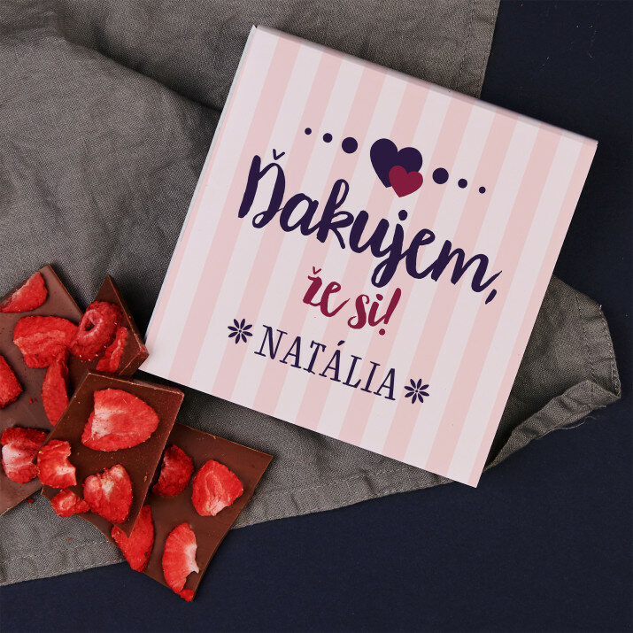 Ďakujem, že si - Čokoláda s jahodami
