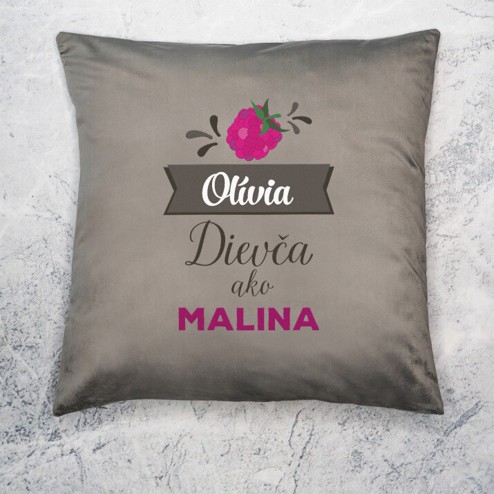 Dievča ako malina - Dekoračný vankúš