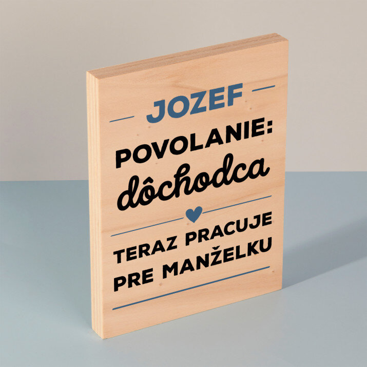 Dôchodca - Tlač na drevo