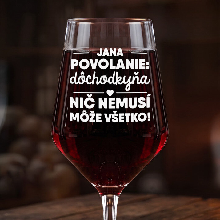 Dôchodkyňa - Veľký pohár na víno