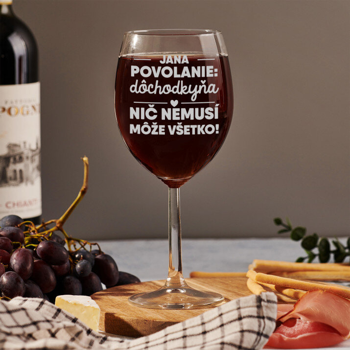 dôchodkyňa - Gravírovaný pohár