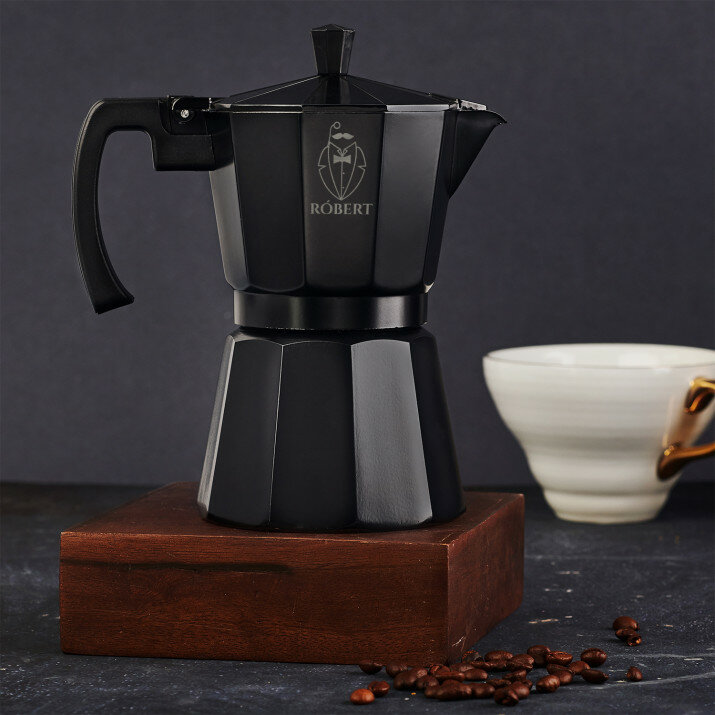 Gentleman - Moka kávovar s gravírovaním