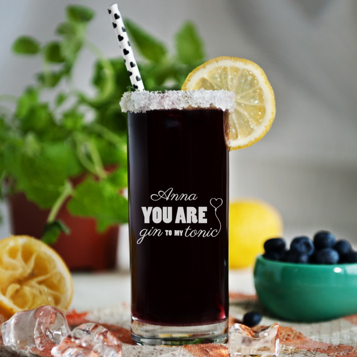 Gin to my tonic - Gravírovaná sklenice na nápoje