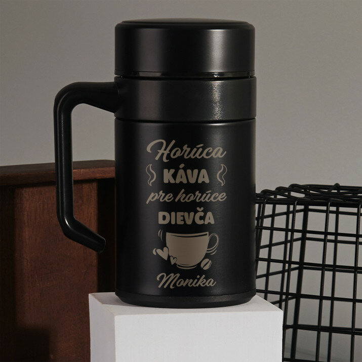 Horúca káva - Termohrnček  s rukoväťou 400 ml