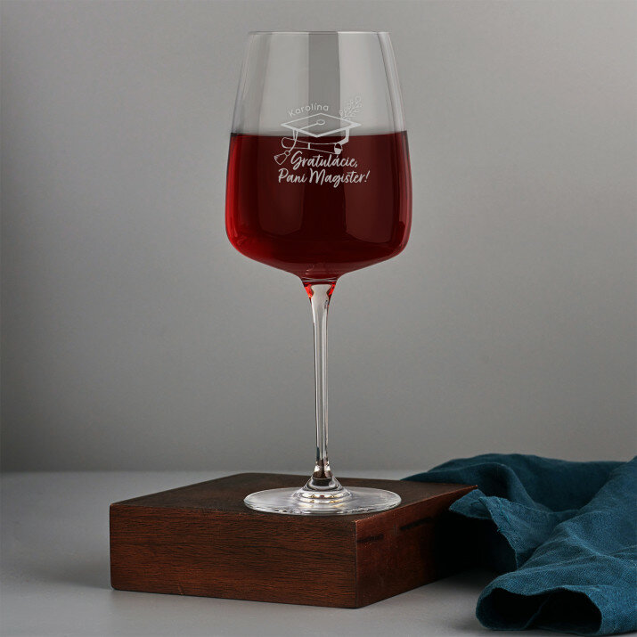 Gratulácie pani magister - Veľký pohár na víno 600 ml