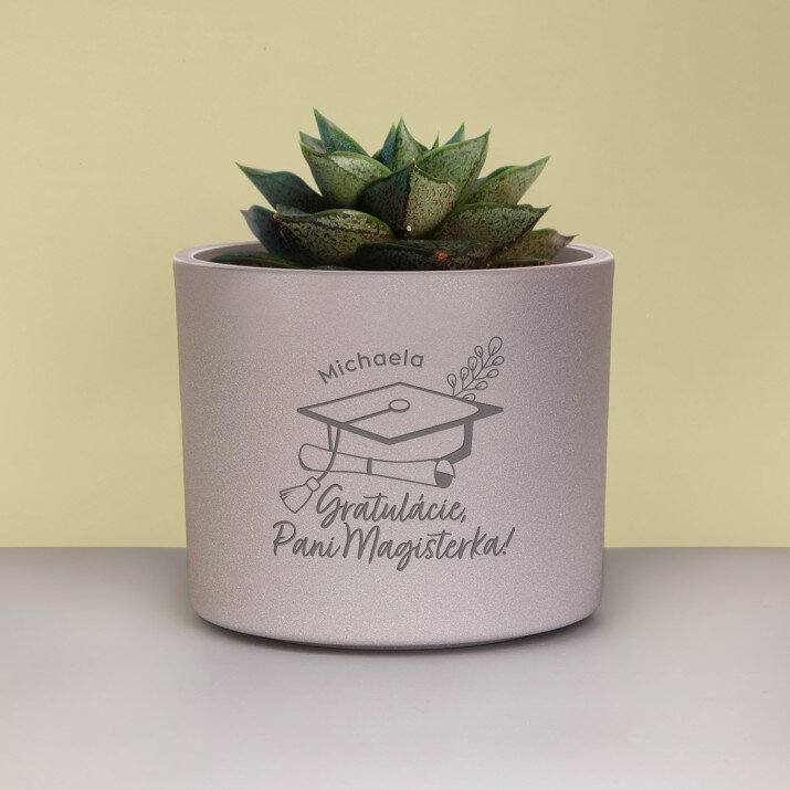 gratulácie pani magisterka - Kryt na kvetináč