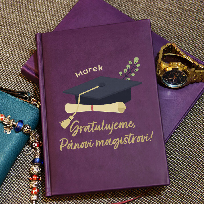 Gratulujeme pánovi magistrovi - Notes A5 s potiskem