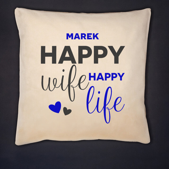 Happy life - Dekoračný vankúš