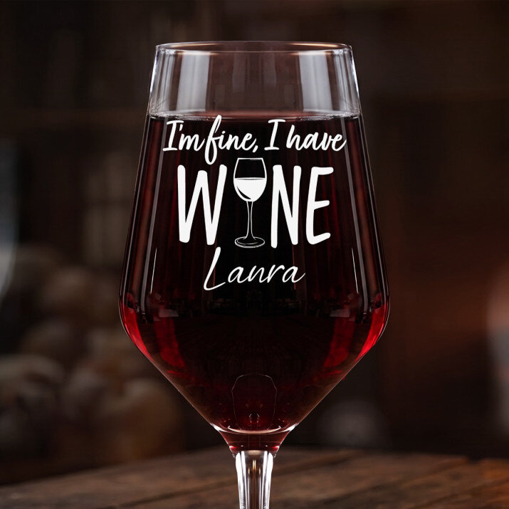 I`m fine i have wine - Veľký pohár na víno
