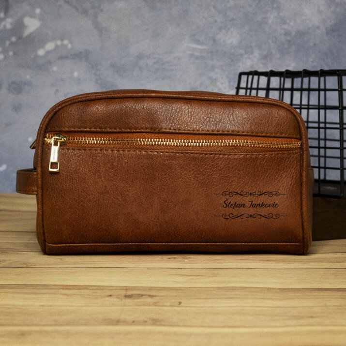 Meno a priezvisko - Pánska kozmetická taška s gravírovaním