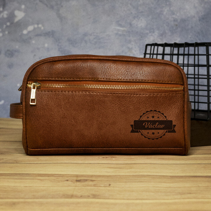 Meno - Pánska kozmetická taška s gravírovaním