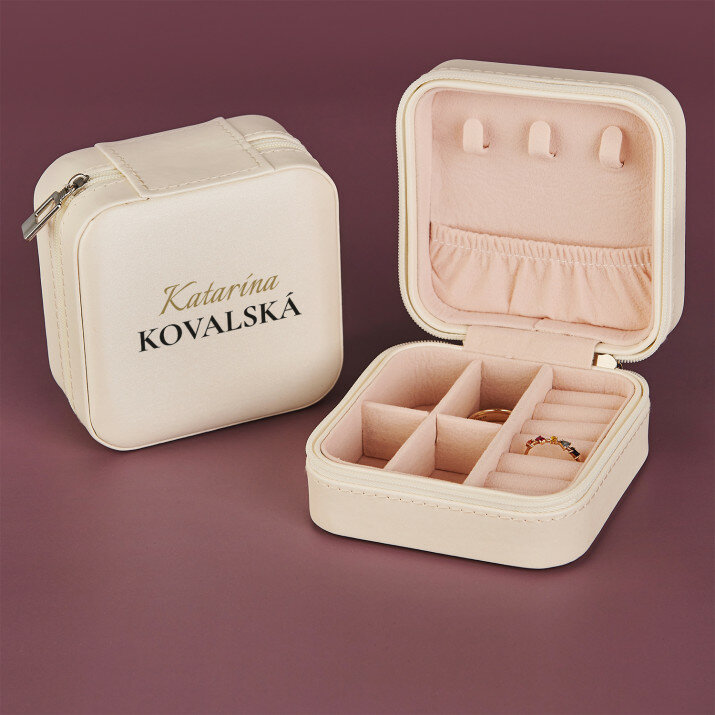 Meno priezvisko - Cestovná krabička na šperky