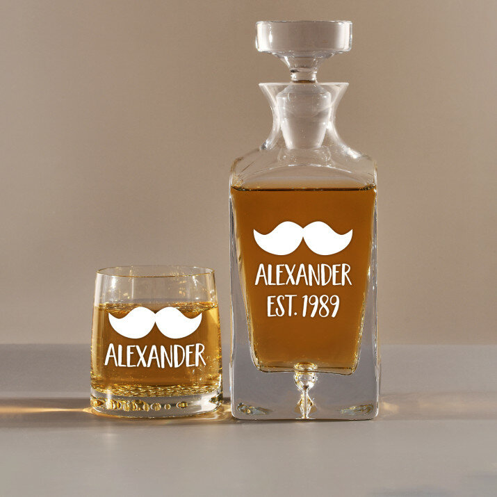 Meno - Sada gravírovanej karafy a pohárov na whisky