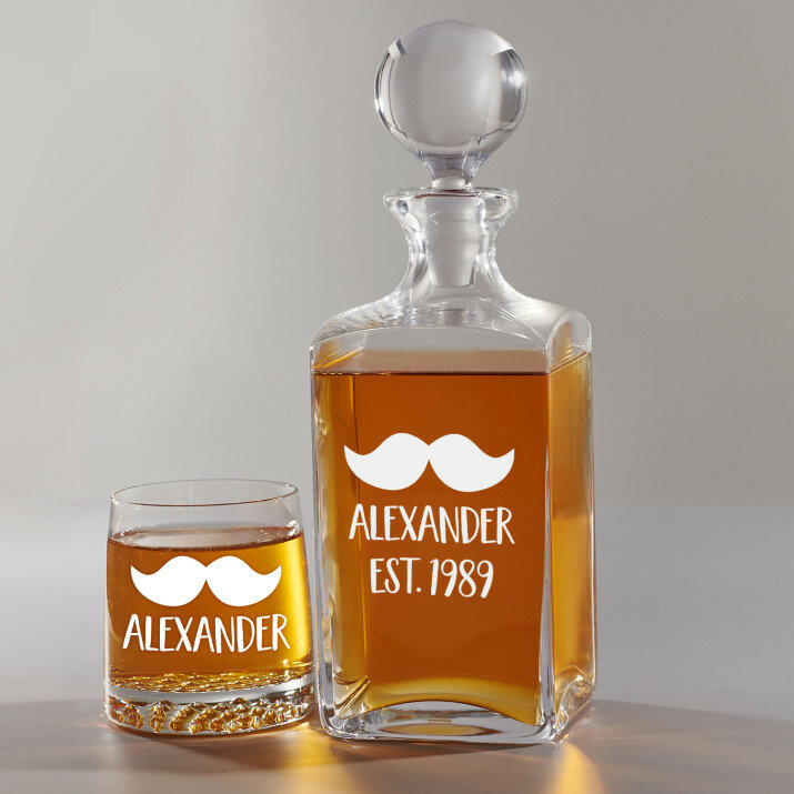 Meno - Sada gravírovanej karafy a pohárov na whisky