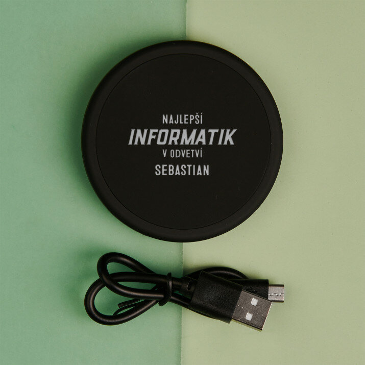 Informatik - Indukčná nabíjačka s podsvietením
