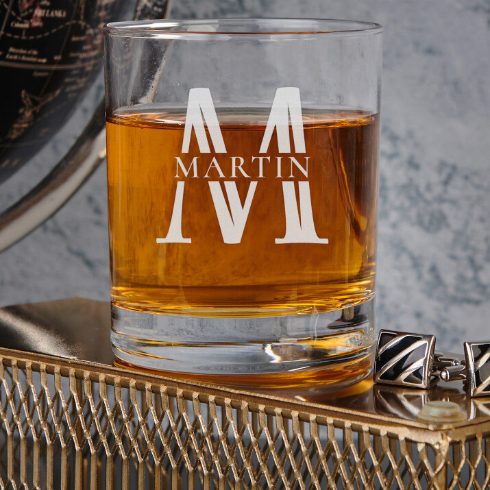 Iniciály meno - Pohár na whisky