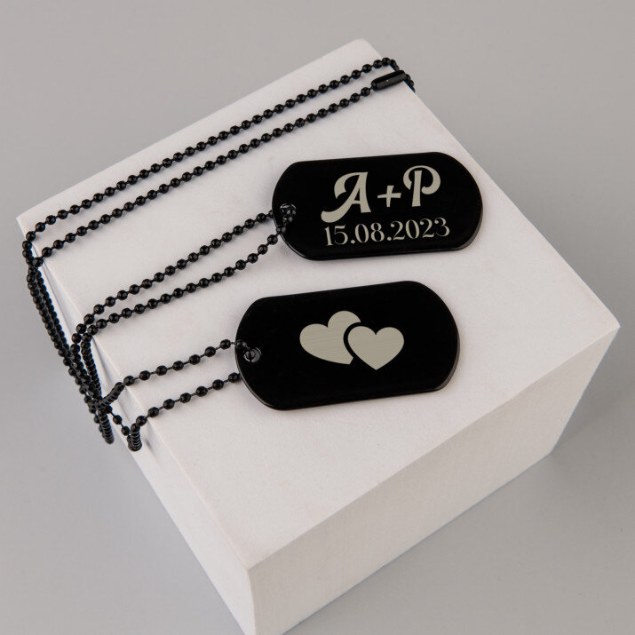 Iniciály + dátum - Identifikačné známka