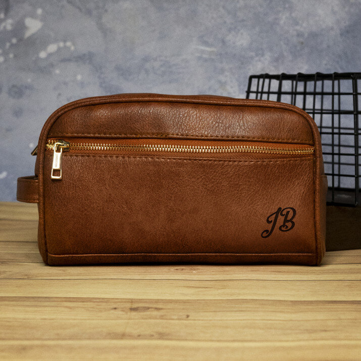 Iniciály - Pánska kozmetická taška s gravírovaním