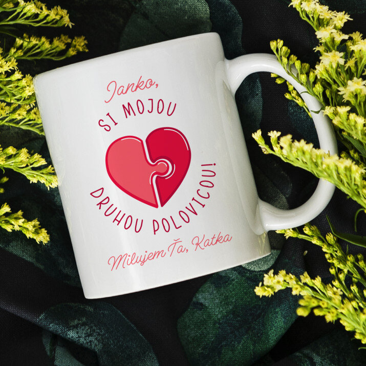 si mojou druhou polovicou - Hrnček s potlačou