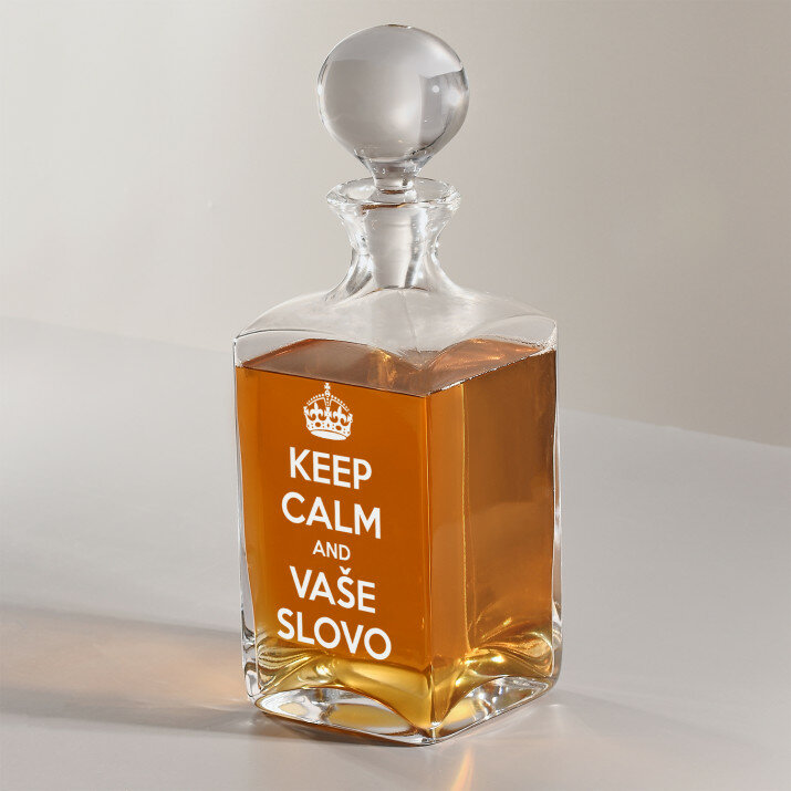 Keep calm - Karafa na whisky