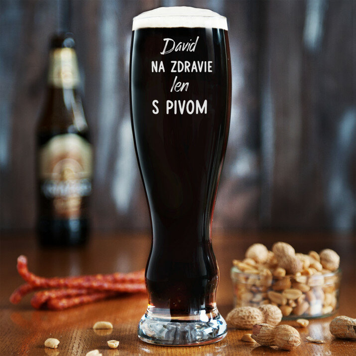 Na zdravie len s pivom - Gravírované pohare na pivo