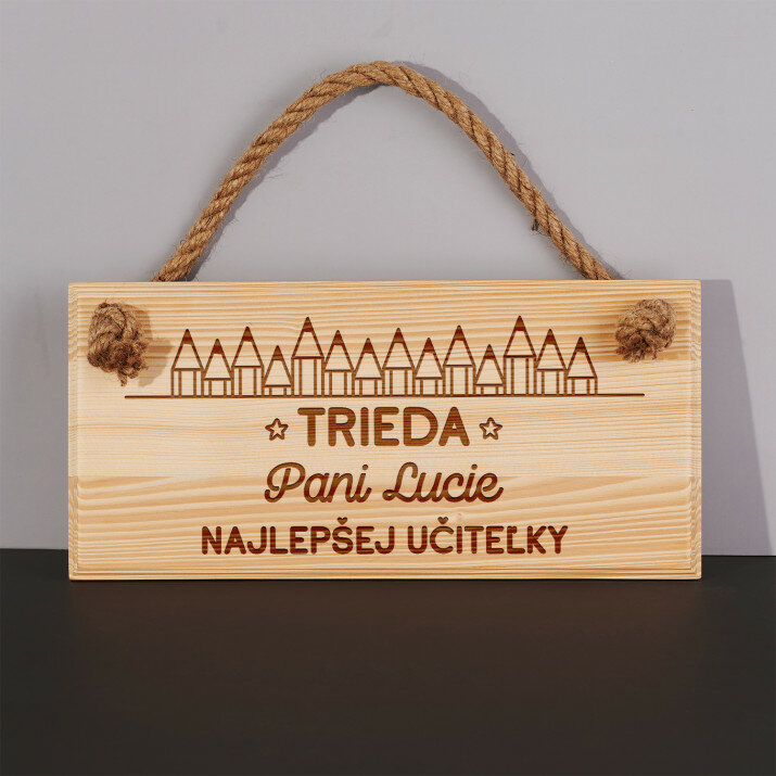 Trieda najlepšej učiteľky - Drevená tabuľka