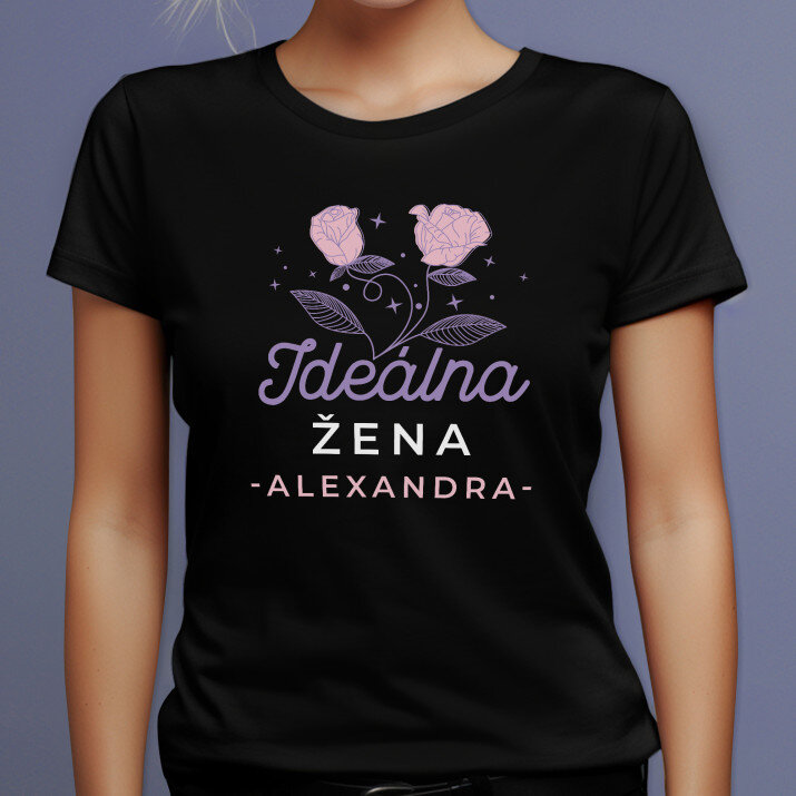 Ideálna žena - Čierne dámske tričko