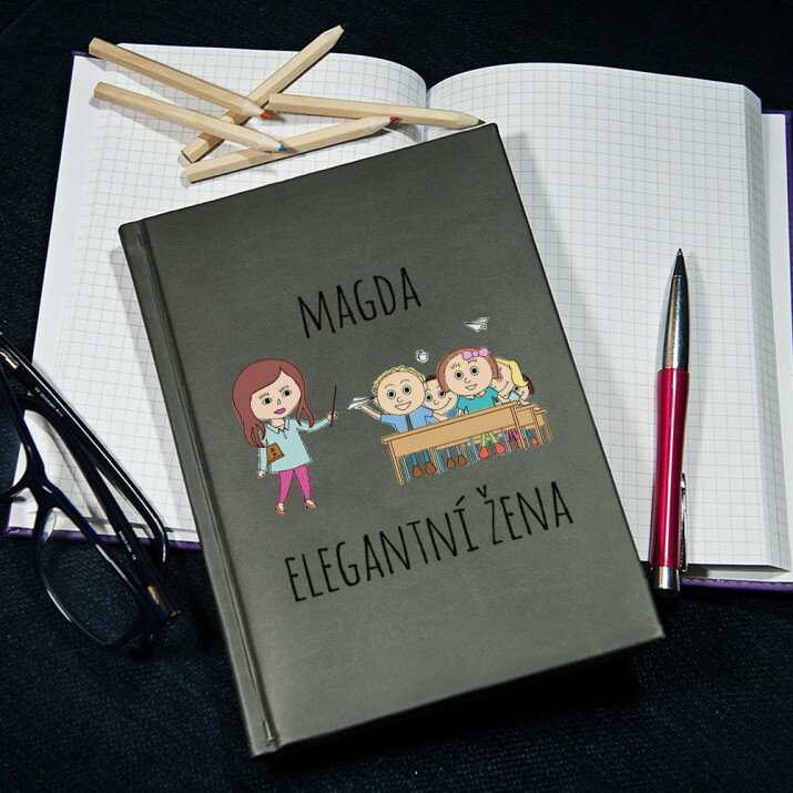 Elegantní žena - Notes A5 s potiskem