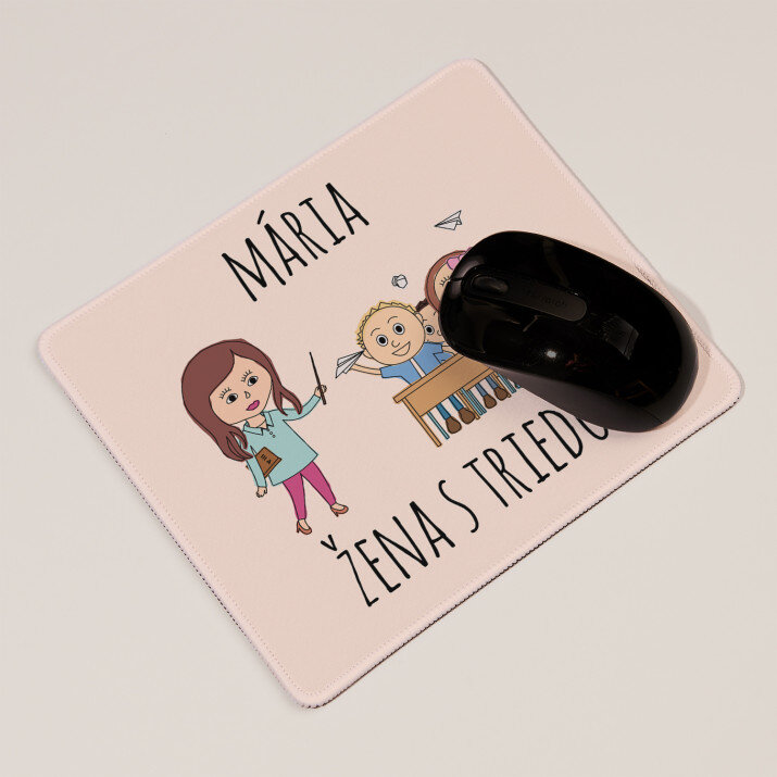 Žena s triedou - Podložka pod myš
